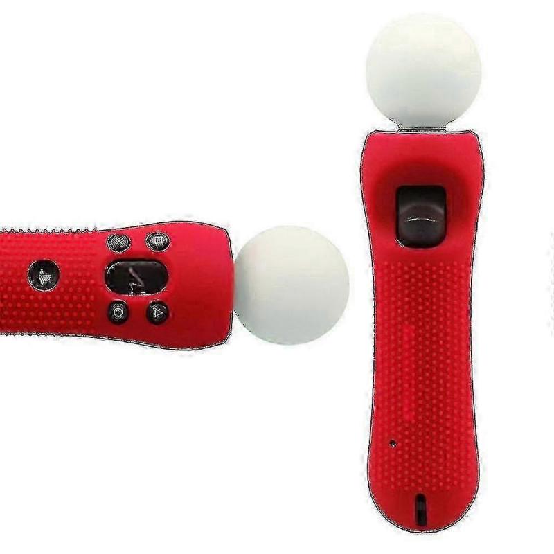 1 Pcs For Playstation Ps Vr Move Motion Controller Anti-slip Silicone Rubber Cover Protective Skin Case Black Blue Red Happy H