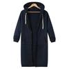 Women's Fall and Winter Warm Long Zipper Jacket Hooded Casual Cardigan Thickened Casual Hooded Sportswear