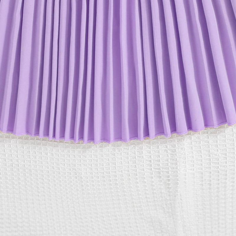 Платья для девочек 8-12 лет Одежда для девочек Весна и лето Новые платья принцесс с рукавами-крылышками и цветными блоками