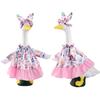 Easter Goose Outfit Clothes for 23" High Cement Plastic Goose Statue Outdoor Lawn Goose Dress And Hat Set for Garden Yard Patio Decor