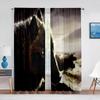 Волк Прозрачная Вуаль Занавес Ледяной Огонь Волки смотрят друг на друга Оконные Тюлевые Шторы для гостиной Спальня Кухня Декор Шторы