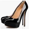 New Women Pumps Extremely High Heels Shoes14cm Sexy Patent Leather Woman Wedding Party Shoes Platform Stiletto Red