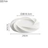 White Ceramic Dining Plate Creative Dinner Steak Plate Hotel Restaurant Main Course Dessert Plate Home Kitchen Tableware