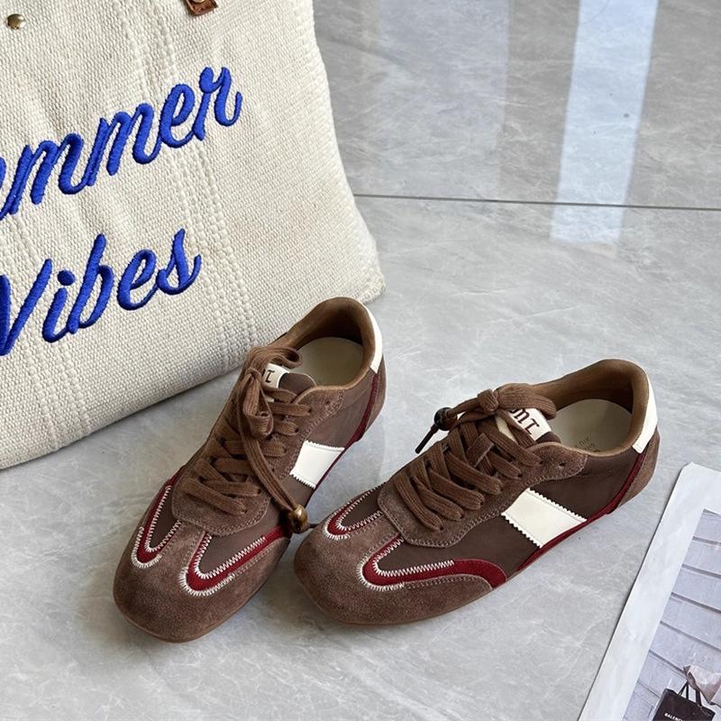 2025 осень новые немецкие кроссовки на плоской подошве женские универсальные с мягкой подошвой на шнуровке цветные повседневные спортивные легкие кроссовки Форреста Гампа