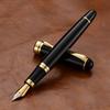 Полностью металлический, тяжелый на ощупь, 35 Нет. Двухцветная ручка с ярким пером, взрослая каллиграфическая практика, чернильная ручка с поршневым заполнением