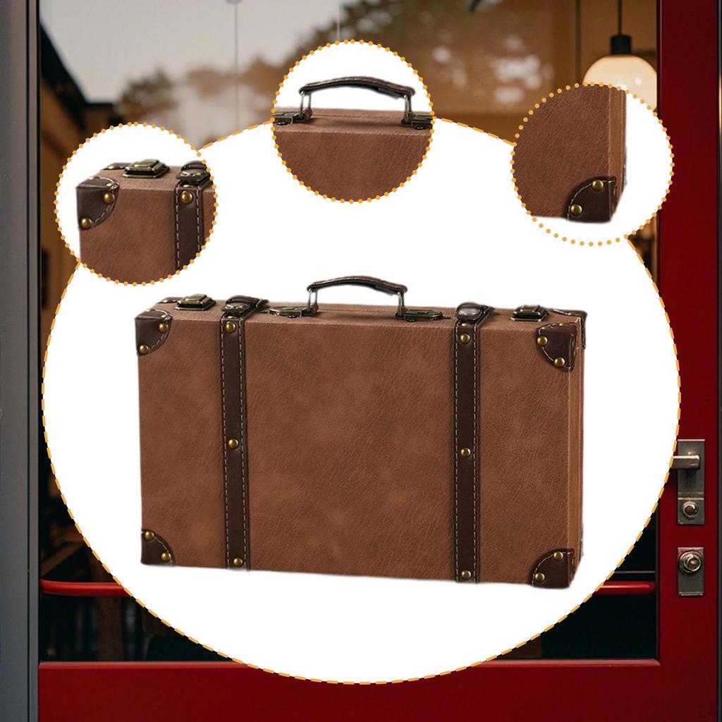 Антикварный чемодан декоративная коробка для хранения украшения старомодные сундуки чемодан