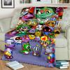 Мультяшная игра Bubble Bobble Геймер 3D Плед, Мягкий плед для дома Спальни Кровати Дивана Пикника Путешествия Офиса Покрывало Дети