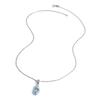 Женское ожерелье из стерлингового серебра 925 пробы с подвеской из натурального небесно-голубого топаза, изящные ювелирные украшения для вечеринки, дня рождения, повседневной носки