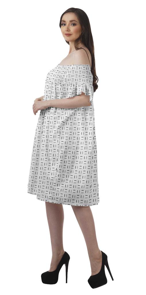 Moomaya Printed Poly Crepe Tunic Plus Size Womens Dresses Sleeveless Ladies