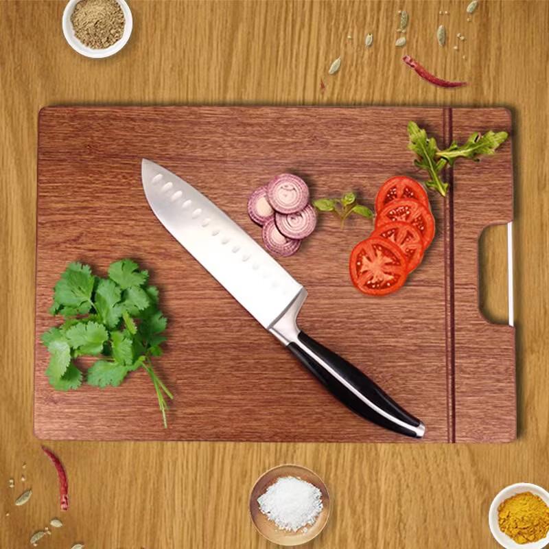 Сплошная кухонная разделочная доска из дерева венге