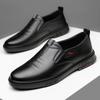 Мужские туфли из коровьей кожи Натуральная кожа Ручная работа Деловые туфли Круглый носок Повседневные лоферы Удобная мужская обувь