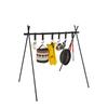 CARBABY Hanging Rack/Lantern Stand, Aluminum Alloy, Foldable, Lightweight, 6 Adjustable Hooks, Includes Storage Bag, Medium