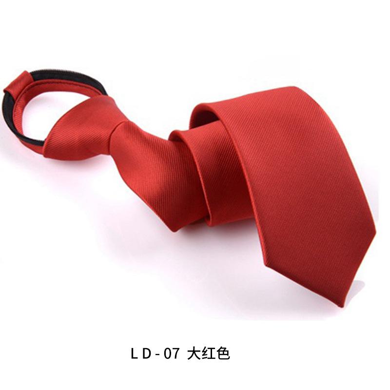 Wind Dress Jacquard Polyester Zipper Tie Men'S Business Occupation Easy To Pull Lazy Tie