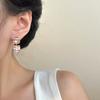 Super Flash Exquisite Stud Earrings Light Luxury Zircon Geometric Earrings Elegant High Temperament Simple Fashionable Shining Earrings