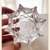 Французский подсвечник из хрустального стекла в форме цветка, прозрачный подсвечник, романтическое украшение, бытовой контейнер для свечи