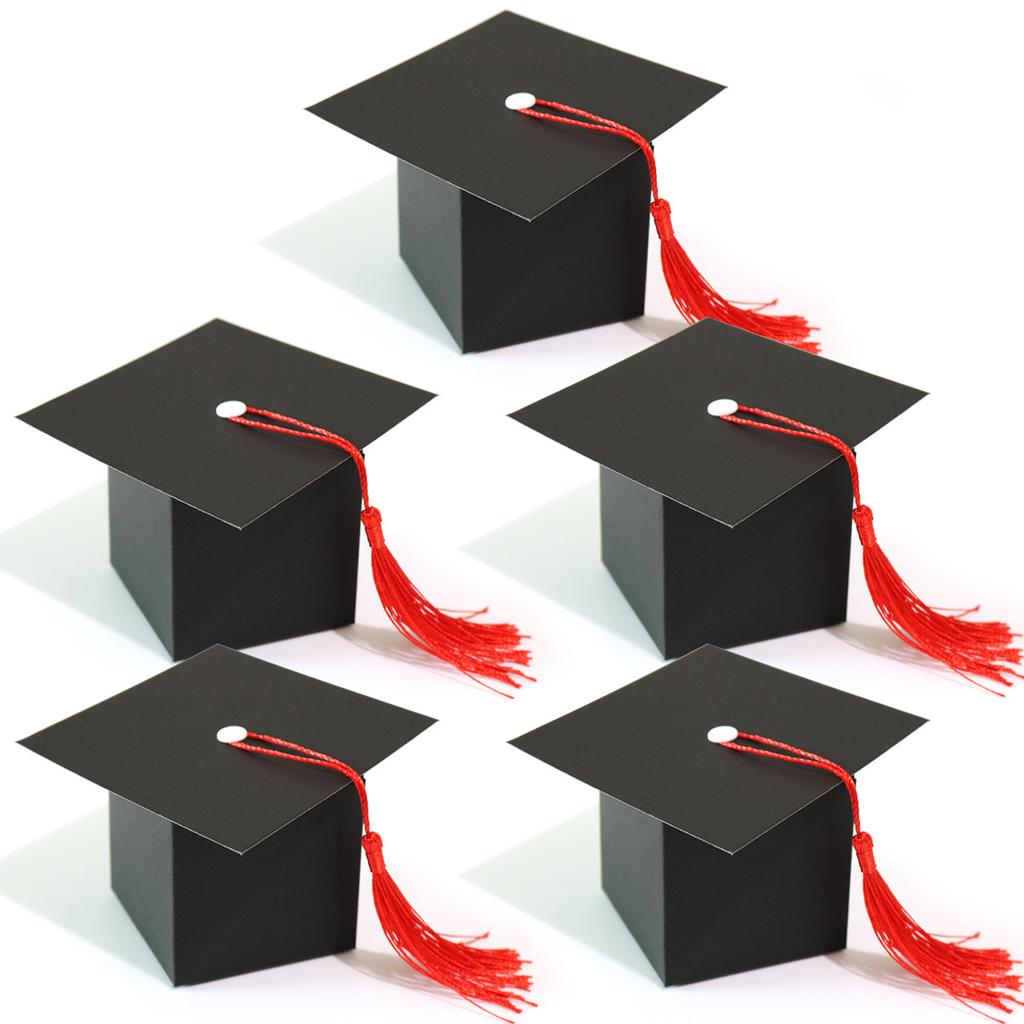 Graduation Season Theme Party Decoration Fringed Doctor Hat Candy Box Gift Box Gift Box Customization