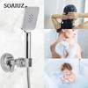 Shower Holder Suction Cup Holder 360° Adjustable Showerhead Holder Plating Shower Rail Head Holder Bathroom Wall Mount Bracket