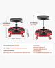 Rolling Mechanic Stool Adjustable Garage Seat 300 lbs Load with Wheels