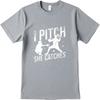 Street Wear For her O Neck tshirt Fashion I Pitch She Catches Baseball Design Minimalist Boys Tshirt male tshirt brand top tee