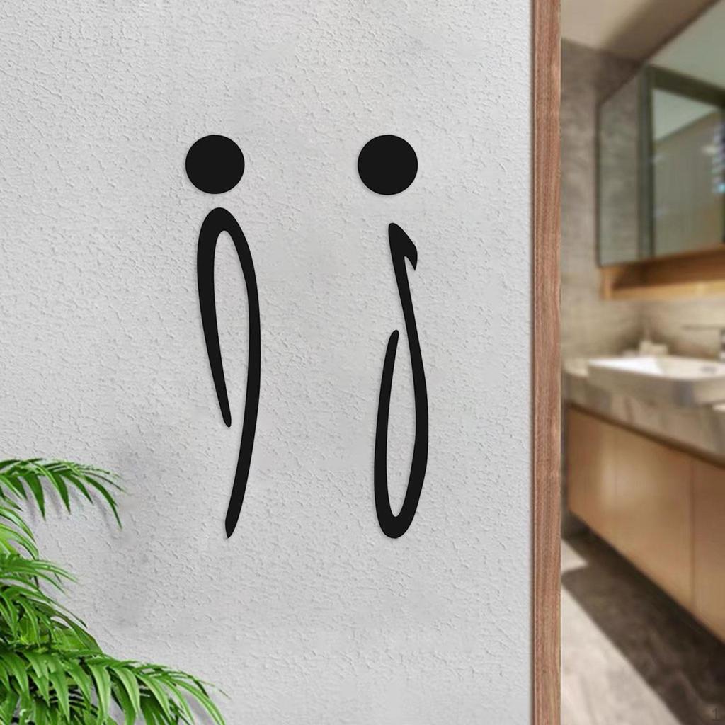 3D знак туалета, символы, вывески, идентификационная дверь