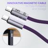 Magnetic USB C Cable 240W Fast Charging Type C Cable 480Mbps Data Transfer Short Power Bank Cable for iphone 17 Samsung Huawei