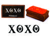 Printtoo XOXO Heart Calligraphy Rectangular Wooden Rubber Stamp Block