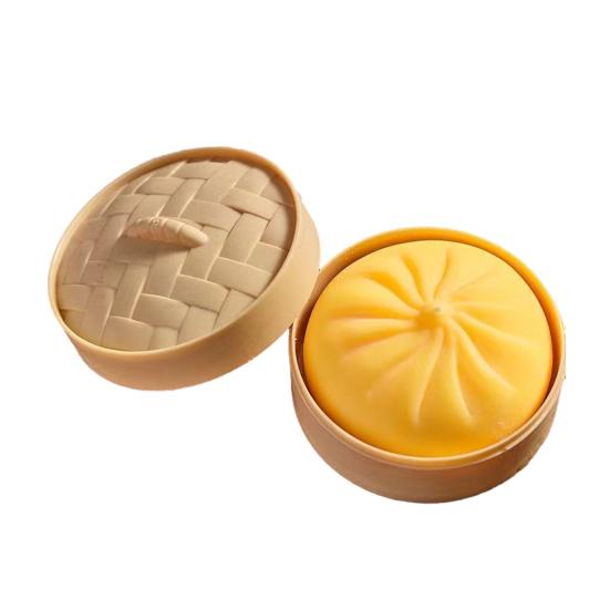 Имитация булочки на пару, игрушка-сквиши с пароваркой, снятие стресса и тревоги, сенсорная игрушка в виде мягкой булочки из ТПР, успокаивающая, китайский завтрак, игрушка-непоседа