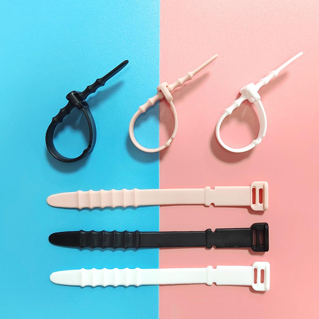 20 шт. Силиконовые кабельные стяжки Органайзер для шнуров Менеджмент Обвязочные ремешки для связывания Кабельные шнуры и провода для стола Легко использовать