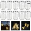 8pcs Plastic Mason Jar Set with Hooks for DIY String Lights Floral & Home Decor Dinner Parties Table Settings Outdoor Decoration