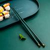 5 пар зеленого золота, японские китайские палочки для еды, еда, палочки для суши, многоразовый сплав, корейский набор палочек для еды, здоровая кухонная посуда