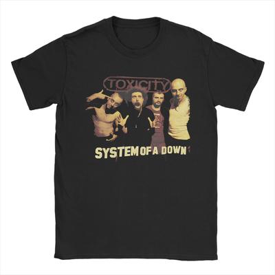 Футболка System of a Down Toxicity Унисекс Хлопковые Топы Смешные System of a Down Круглый Вырез Короткий Рукав
