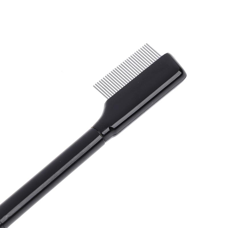 Расческа для ресниц с густой стальной иглой, портативная расческа для ресниц, одинарная щеточка для бровей