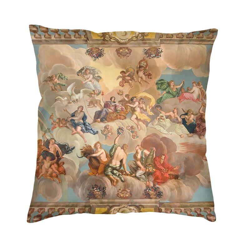 Hot Pink And Gold Baroque Floral Pattern Cushion Cover Sofa Home Decor Square Throw Pillow Case 45x45cm