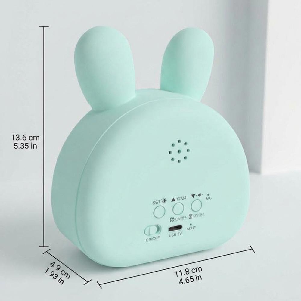 Cute Kids Digital Alarm Clock Color Changing Night Light Date Week Display 6 Tones Bedside Desk Travel for Boys and Girls