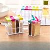 6pcs/Set Transparent PP Spice Jar Seasoning Box | Kitchen Spice Storage Bottle Jars Salt Pepper Cumin Powder Box Tool - 1pc