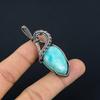 Blue Chalcedony 999 Copper Wire Wrapped Pendant, Handmade Gemstone Pendant Jewelry, Gifts For Wife Brand New Pendant