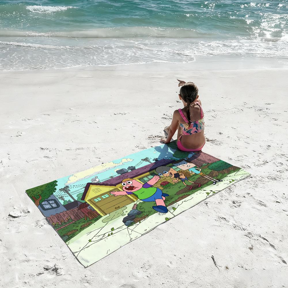 Fun Cartoon C-Clarence-S Funny Towel Shower Sauna Travel Spa Quick Dry Gym Accessories Soft Large Beach Towels