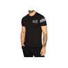 Emporio Armani Полосатая футболка с логотипом, короткий рукав, мужские топы, черный, 6KPT03-PJ3BZ-1200
