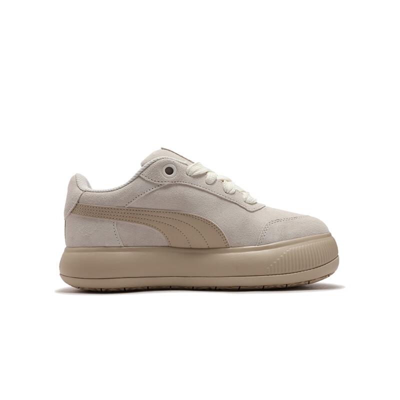 Puma Mayu Гибридная замша Удобные низкие кроссовки Женские кроссовки Молочно-белый 403038-01