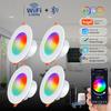 WiFi Smart LED Downlight RGB Dimmable Spot LED Lights Kitchen Ceiling Lamp Bluetooth 10W 15W with Alexa Google Home