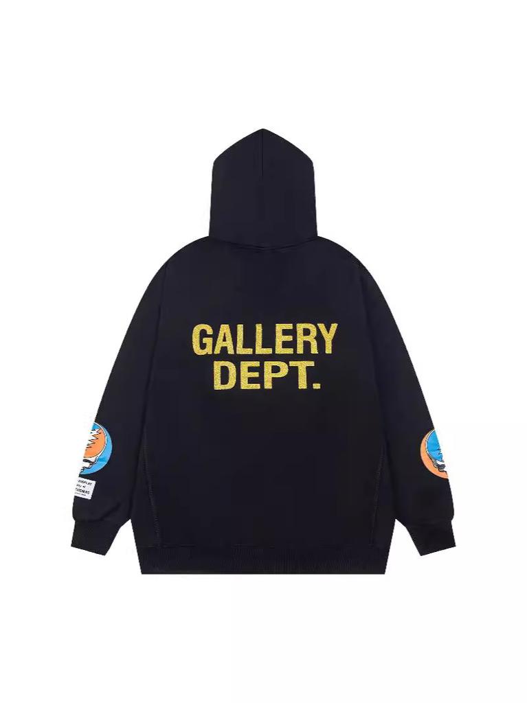 2024 autumn and winter new beautiful tide GALLERY skull guitar printing loose casual men's and women's same sweater