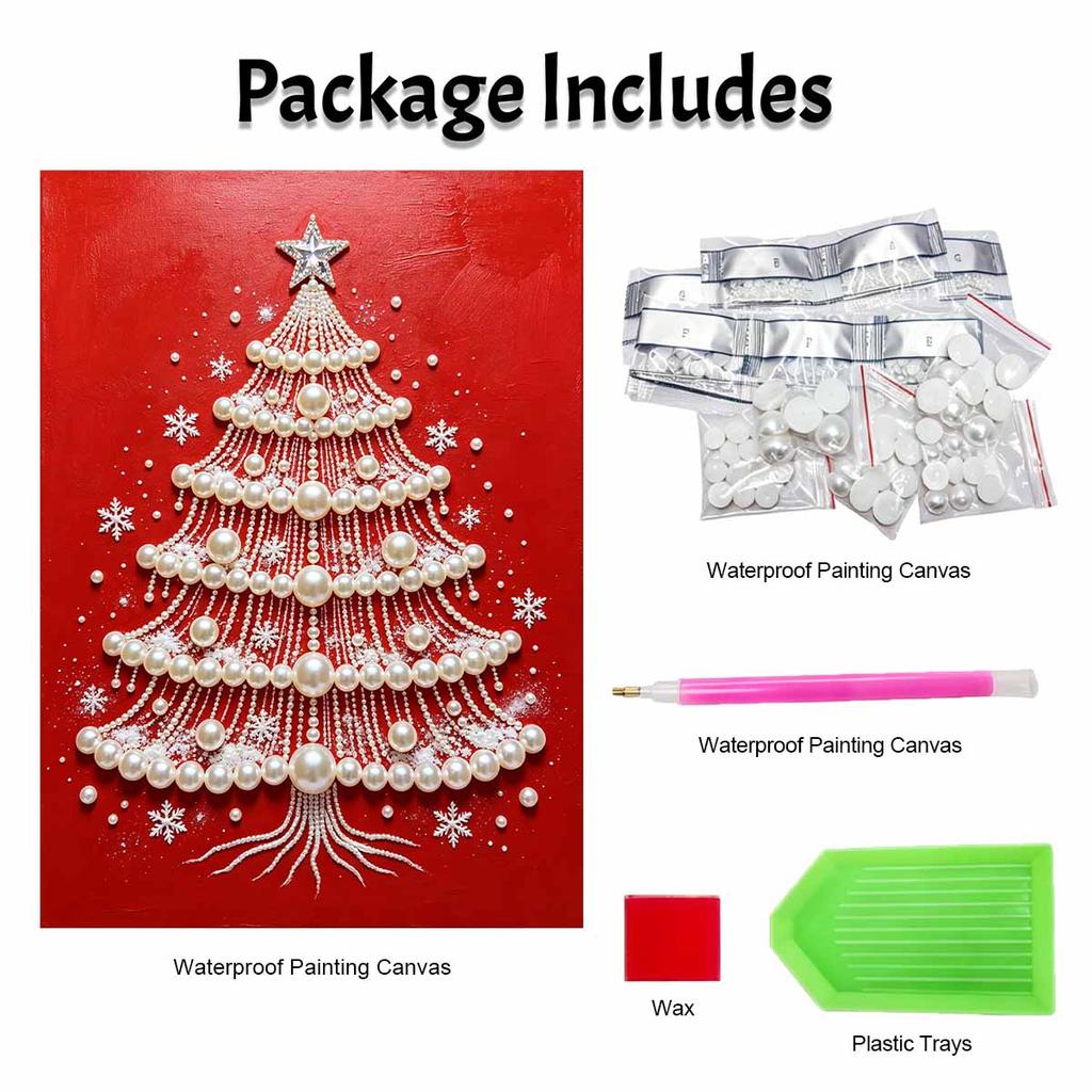 Christmas Pearl Painting Kit Handmade DIY Snowflake Christmas Tree Home Decoration Painting
