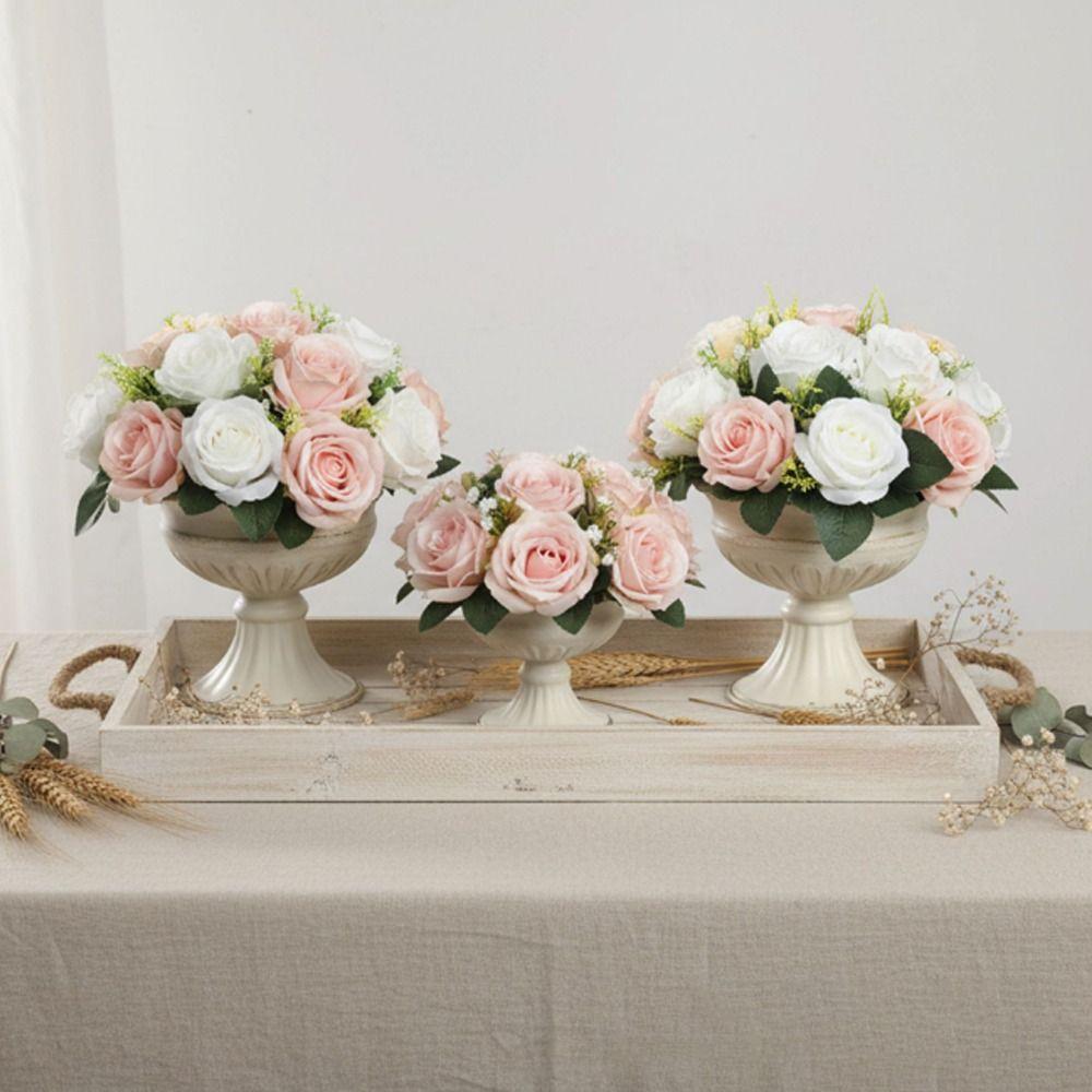 Multipurpose Flower Pot White Decorative Vase Vintage Urn Vase Flower Pot Living Room