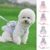 Pet Leash Bow Tie Gradient Surface Dress-Up Good Toughness Dog Harness Leash Puppy Supplies
