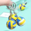 Volleyball Keychain Mini Pvc Volleyball Keychain Bag Car Keychain Ball Key Ring
