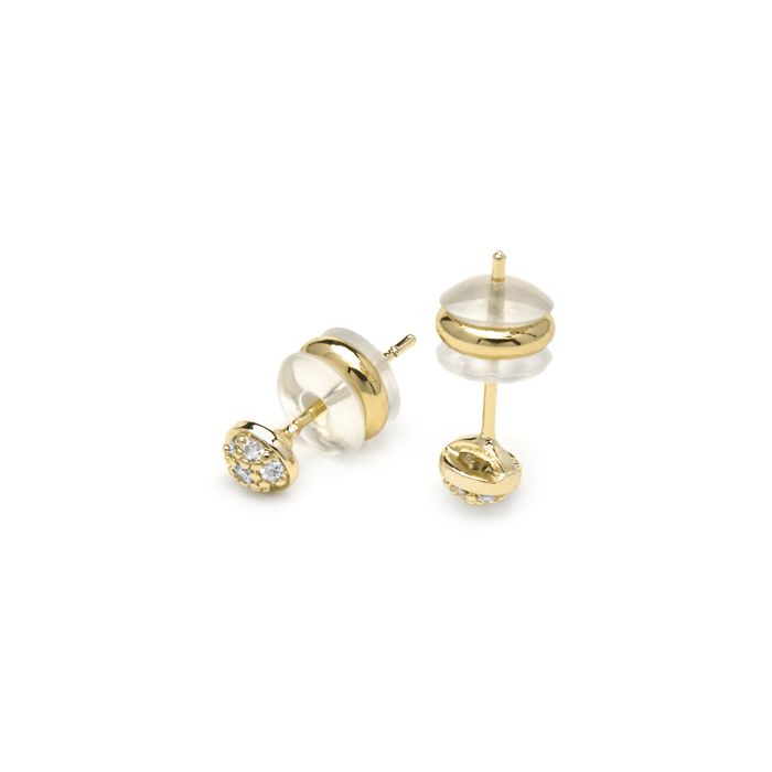 Boucles d'oreilles - LUXENTER - Chikra - Plaqué or 18k - Oxyde de zirconium pavé - Doré