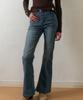 HAINT Джинсы Bootcut с винтажной стиркой Dena_Синие