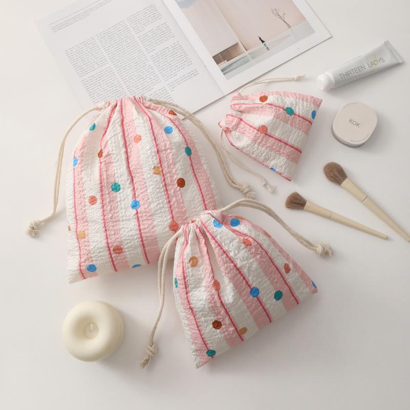 Набор: Мультяшный рюкзак-мешок и косметичка: Женская коллекция для хранения из трех предметов