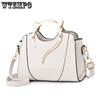 Women's Handbag Stitching Elements Crossbody Bag Fashion Versatile Large Capacity Shoulder Handbag