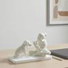 3D-печатная скульптура собаки и хозяина Статуя собаки и хозяина Настольная фигурка животного